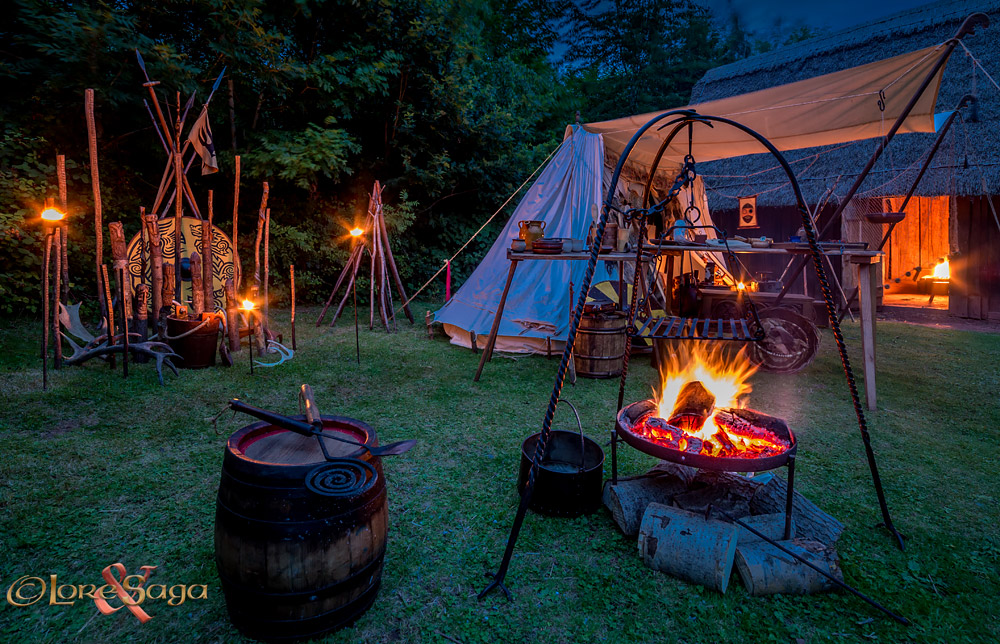 Viking Camp at Night. Image copyrighted © Gary Waidson. All rights reserved.