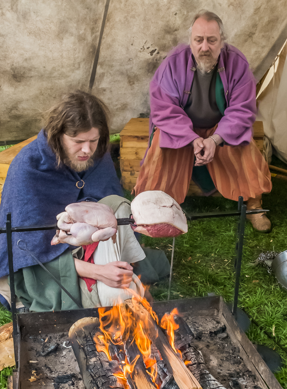 A living history exhibit at Whitby Abbey