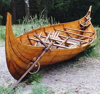 This small Viking boat displays the same clinker building as large ...