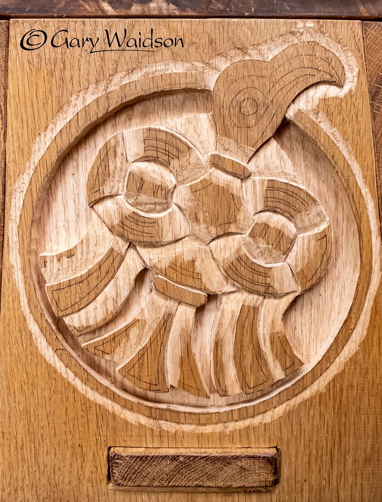 Hrbarr Casket -  Carving Design - Image copyrighted  Gary Waidson. All rights reserved.