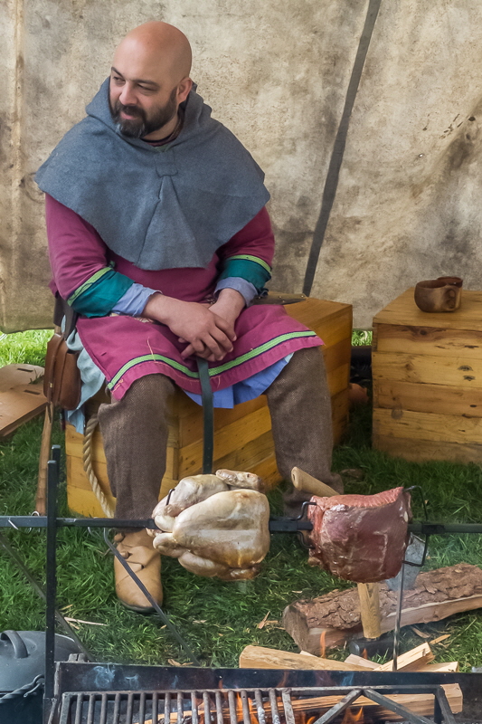 A living history exhibit at Whitby Abbey