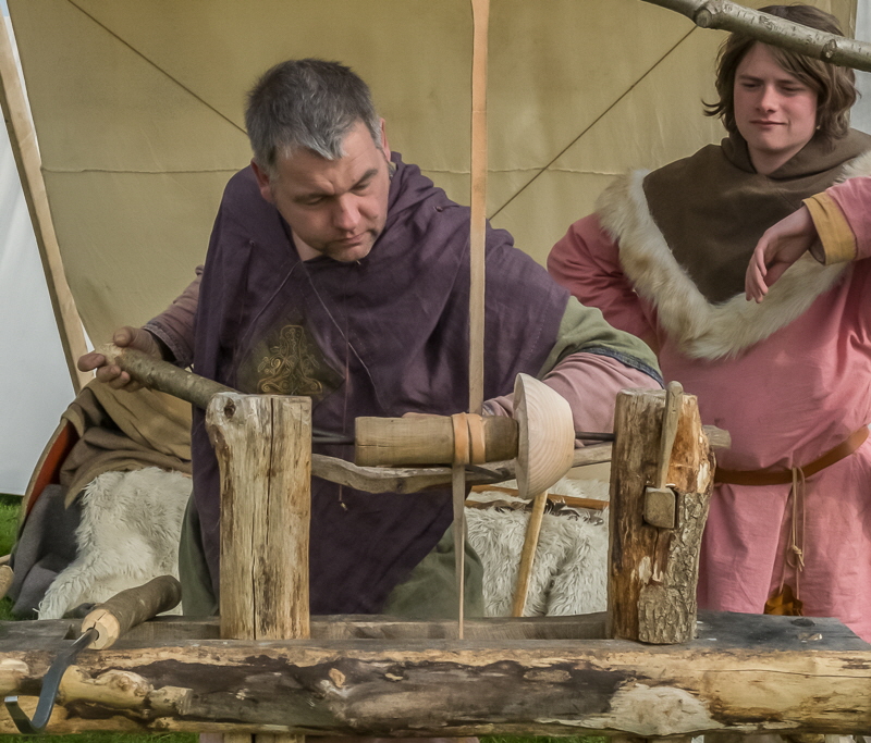 A living history exhibit at Whitby Abbey