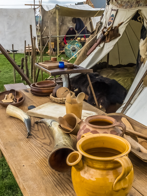 A living history exhibit at Whitby Abbey