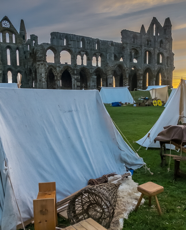 A living history exhibit at Whitby Abbey
