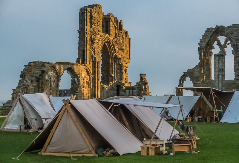 A living history exhibit at Whitby Abbey