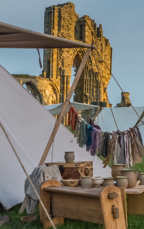 A living history exhibit at Whitby Abbey