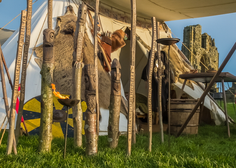 A living history exhibit at Whitby Abbey