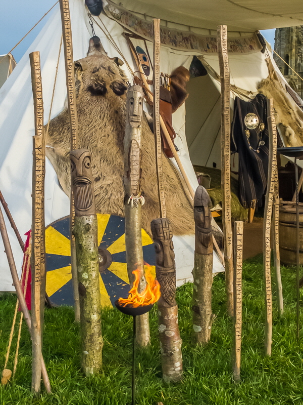 A living history exhibit at Whitby Abbey