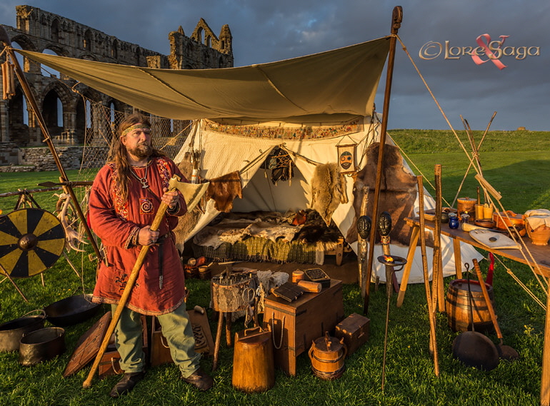 A living history exhibit at Whitby Abbey